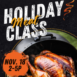 hub holiday meat class image for their bbq class
